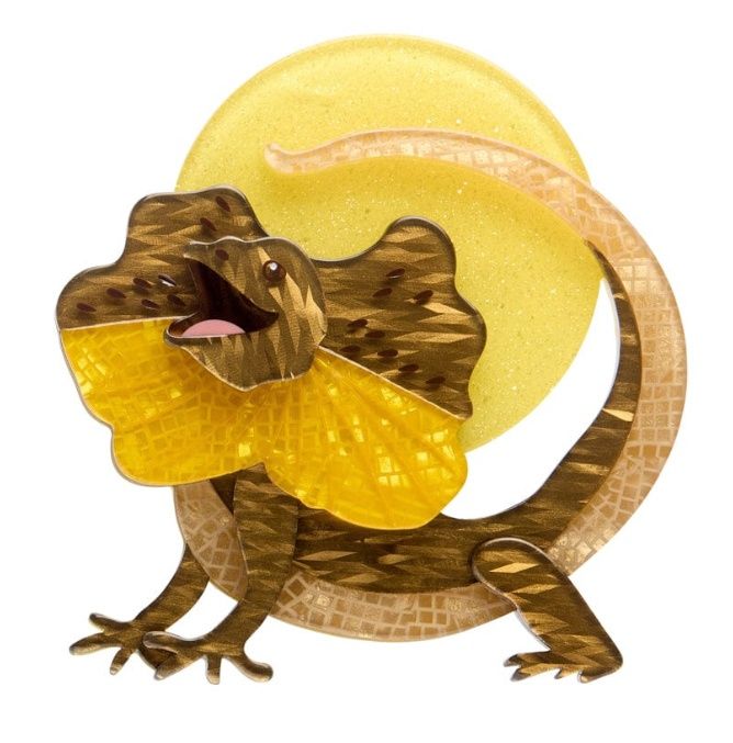 Freddy the Frillneck Lizard Brooch
