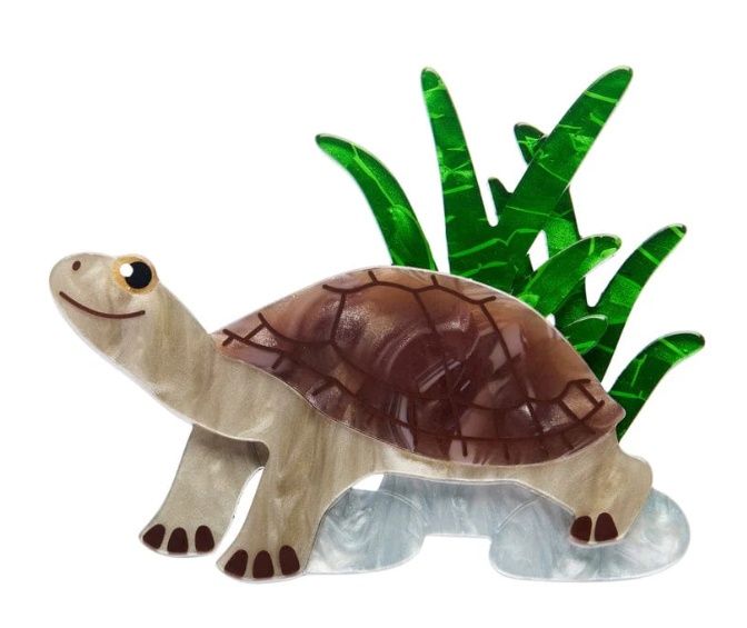 Rheo the River Turtle Brooch