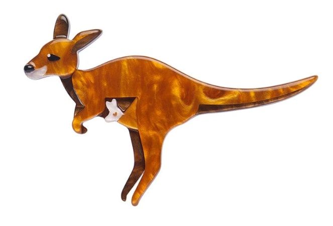 Joy the Kangaroo Brooch