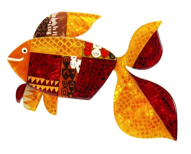 A Goldfish Named Silence Brooch