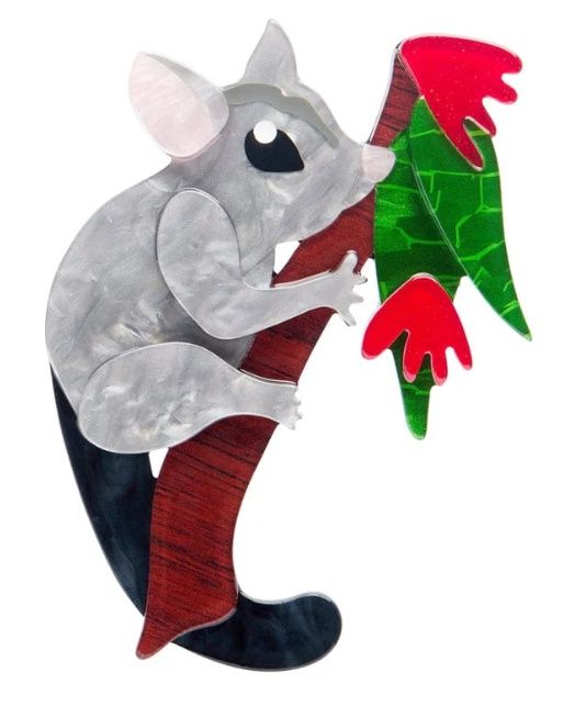 Penny the Possum Brooch