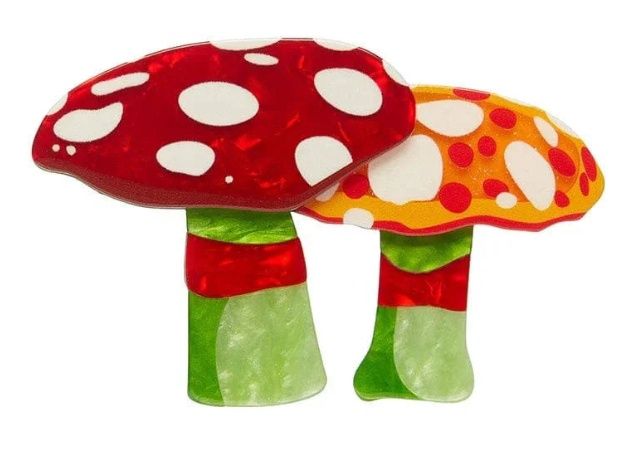 Candy Mushrooms Brooch