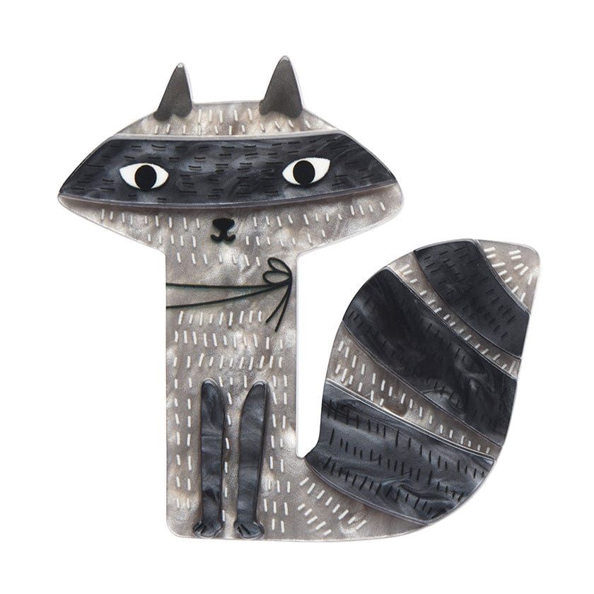 Sunday Raccoon Brooch