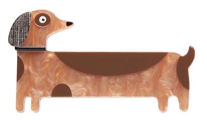 Long Dog Brooch