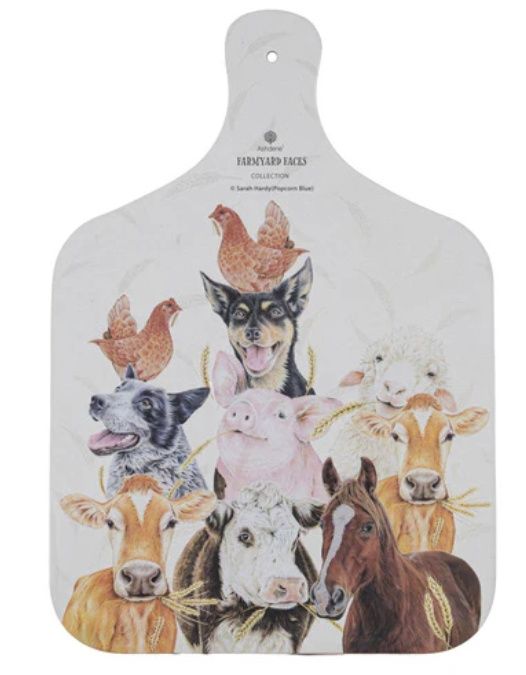 Farmyard Faces Serving Board