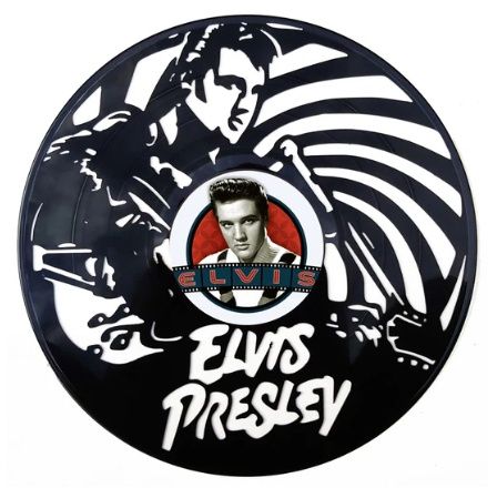 Record with Sticker - Elvis (Standing with Guitar)