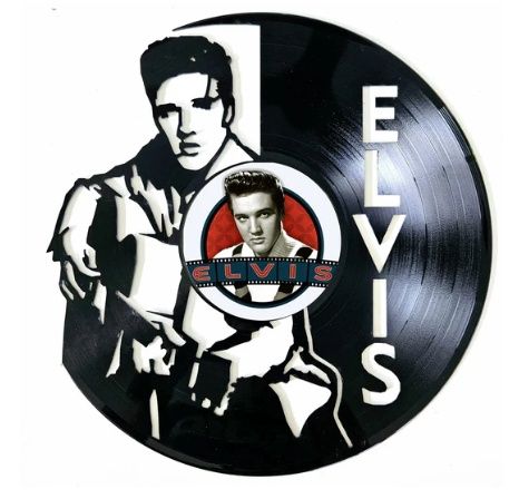 Record with Sticker - Elvis (Sitting with Guitar)