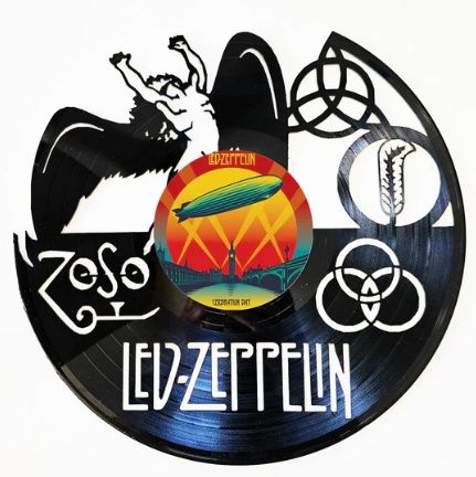 Record with Sticker - Led Zeppelin (Band Symbols)