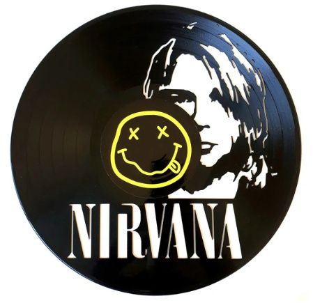 Record with Sticker - Nirvana (Kurt Cobain)