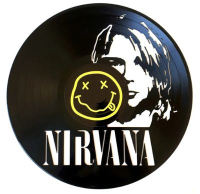 Record with Sticker - Nirvana (Kurt Cobain)