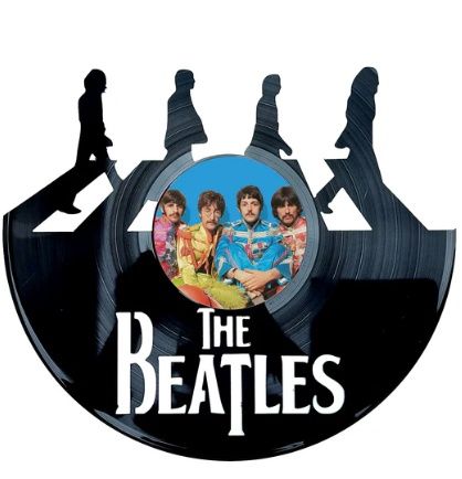 Record with Sticker - The Beatles (Abbey Road Design 1)