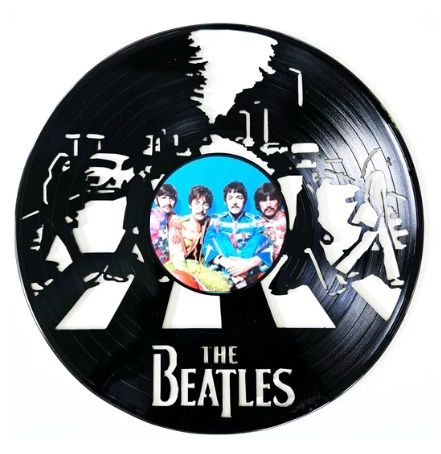 Record with Sticker - The Beatles (Abbey Road Design 2)