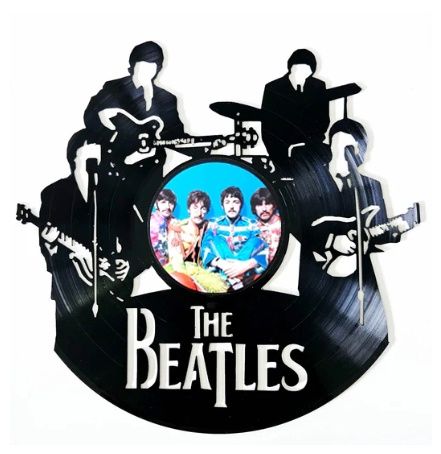 Record with Sticker - The Beatles (Band Playing)