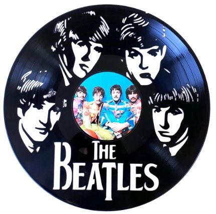 Record with Sticker - The Beatles (Faces)