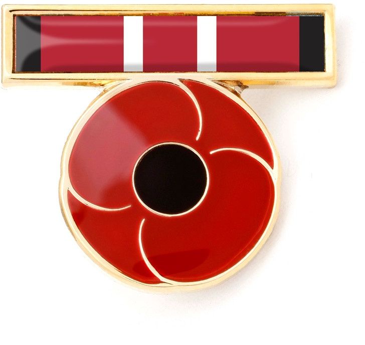ADM Ribbon Poppy Lapel Pin