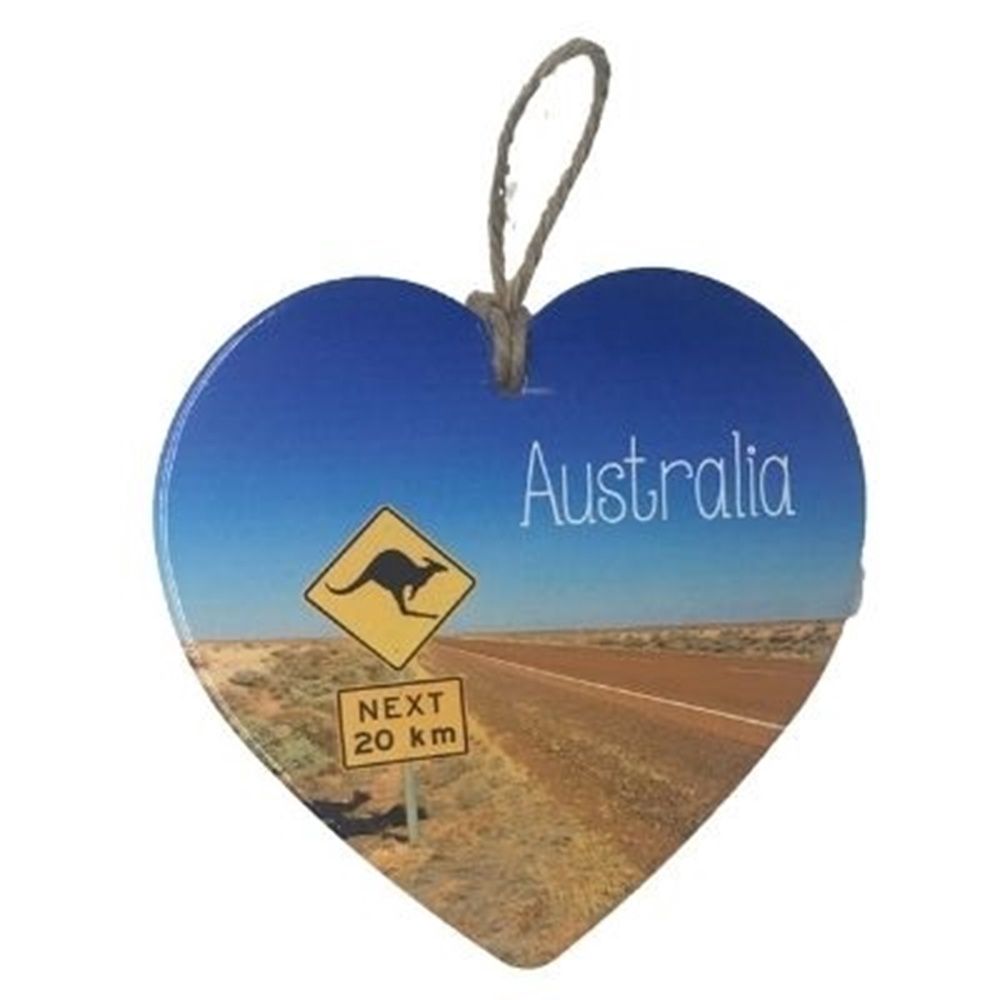 Ceramic Memory Heart - Kangaroo Road Sign Design
