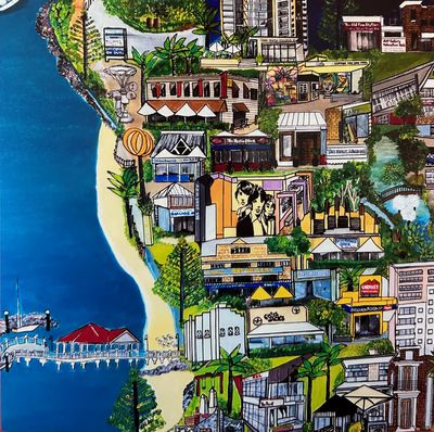 Block Print - Redcliffe, By Lyn Holyoake