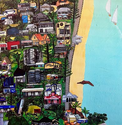 Block Print - Margate, By Lyn Holyoake