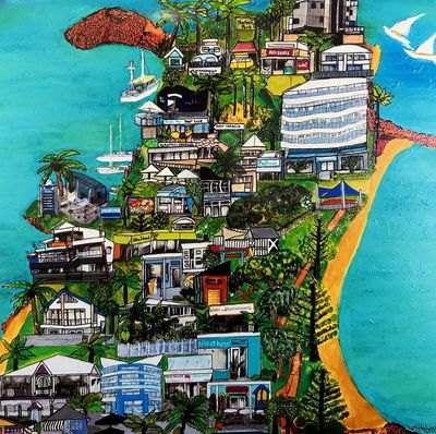 Block Print - Scarborough, By Lyn Holyoake