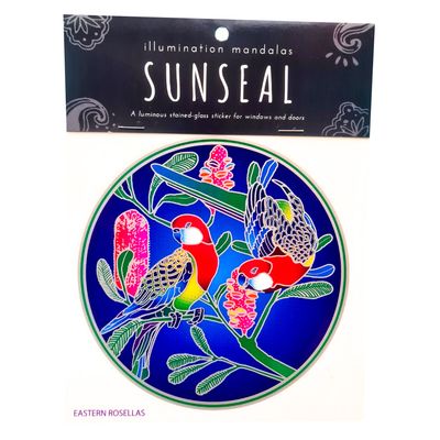Large Suncatcher - Eastern Rosellas and Banksia