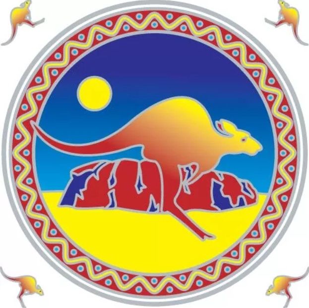 Large Suncatcher - Kangaroo and Uluru