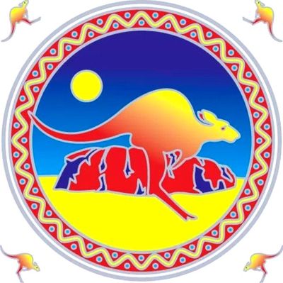 Large Suncatcher - Kangaroo and Uluru