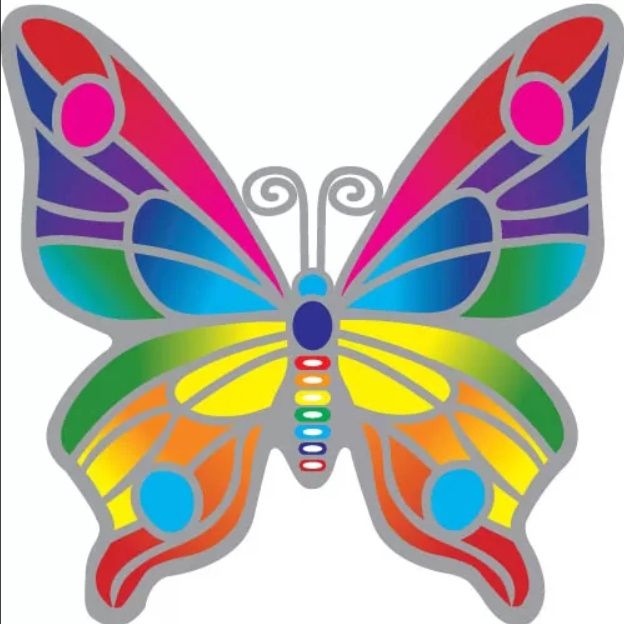 Large Suncatcher - Rainbow Butterfly