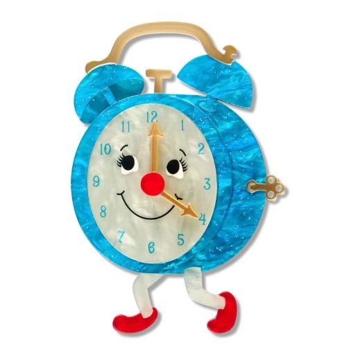 Silky's Clock Brooch