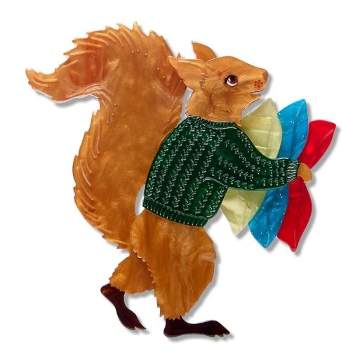 Red Squirrel Brooch