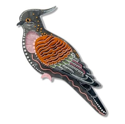 Kulupatji (Crested Pigeon) Brooch