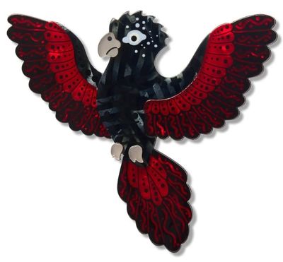 Kurri Kurri Marrpu (Red Cockatoo) Brooch