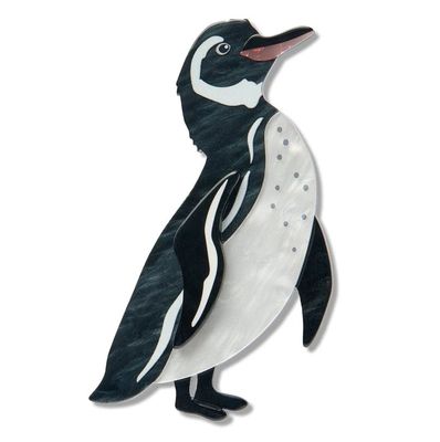 Galapagos Penguin Brooch