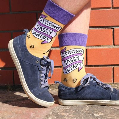 Strong Sassy Sweary Socks - Large