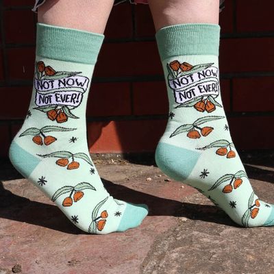 Not Now Not Ever Socks - Medium