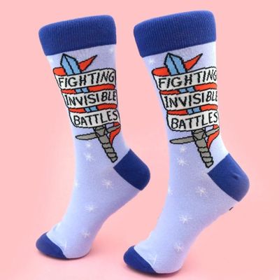 Fighting Invisible Battles Socks - Medium