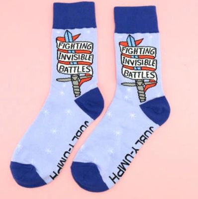 Fighting Invisible Battles Socks - Medium