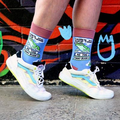 There's No Such Thing As Too Many Books Socks - Large