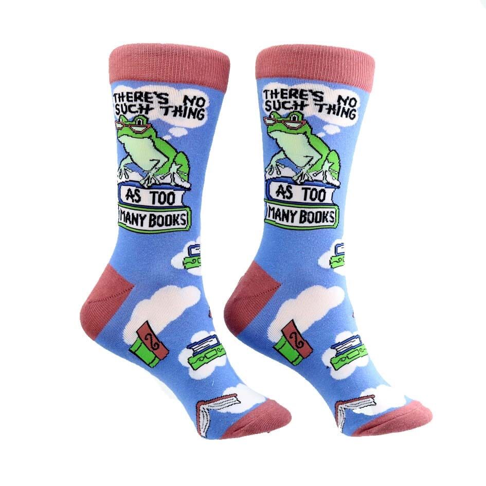 There's No Such Thing As Too Many Books Socks - Large