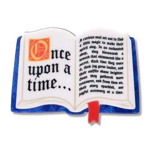 Open Book Simplified Mini Brooch