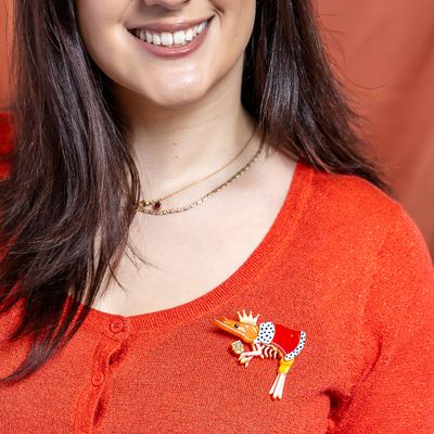 Pascal the King Prawn Brooch