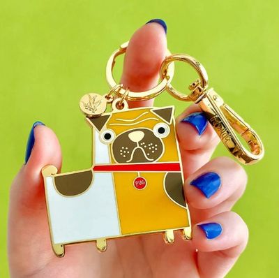 Order of the Pug Enamel Key Ring