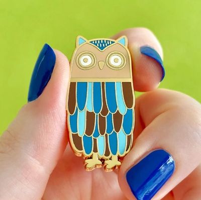Feather Dress Enamel Pin