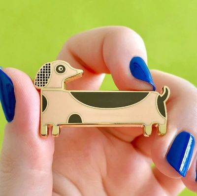 Long Dog Enamel Pin