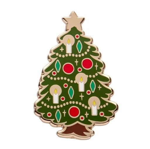 Christmas Tree Centre-Piece Enamel Pin