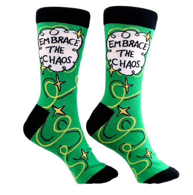 Embrace The Chaos Socks - Medium