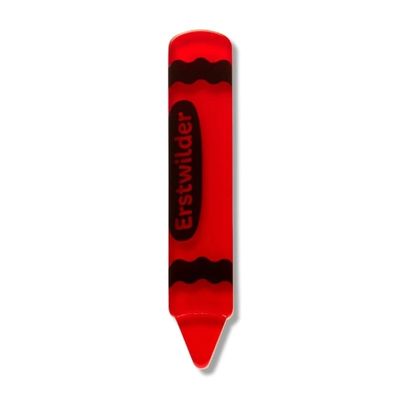 Crayon Simplified Mini Brooch - Red