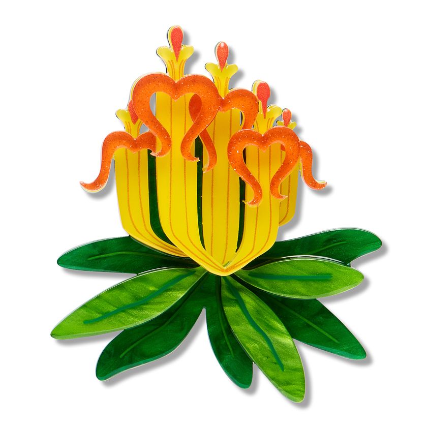 Long-Flower Mistletoe Brooch