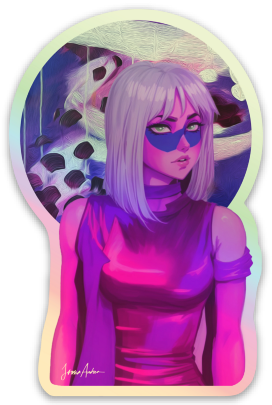 Cyberpunk Babe Sticker