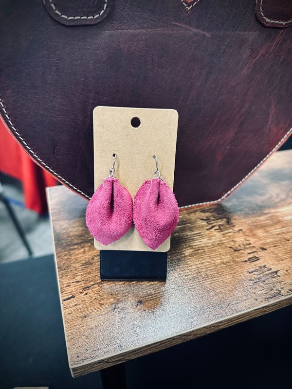 Pink Suede Leather Petal