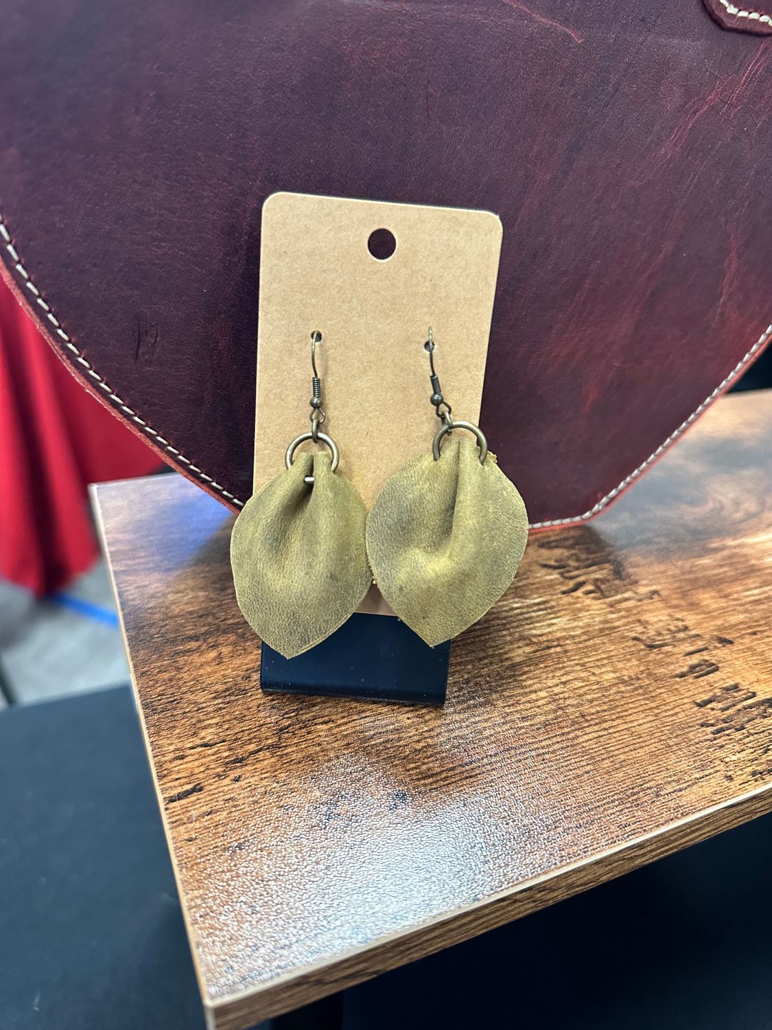 Green Leather Petal